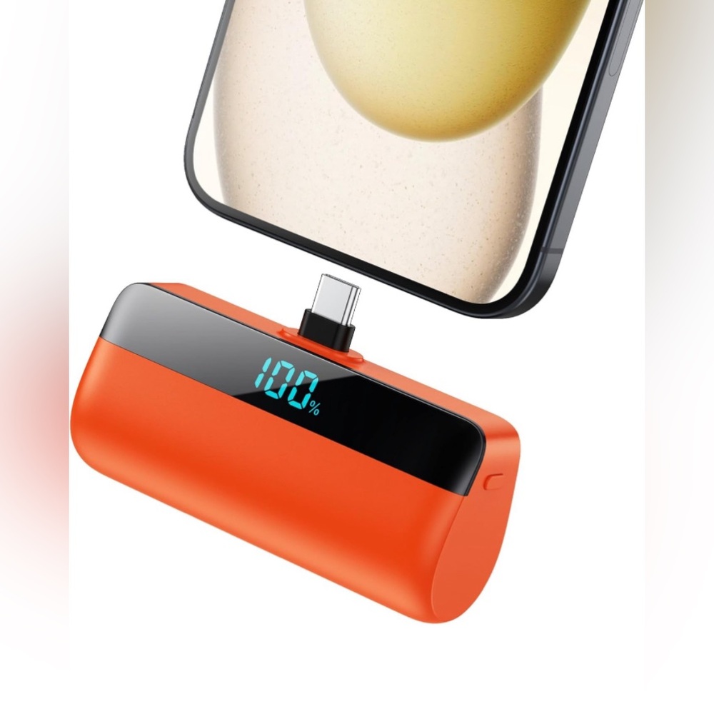 Mini Portable Charger with USB-C Connector 5200mAh,Compact LCD, power bank